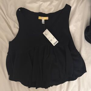Urban Outfitters Black Peplum Tank Top